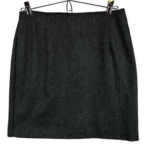 Vintage Star City Clothing Company Mini Skirt Wool Grey Black Herringbone 7 USA